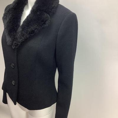 Lot 707 Ralph Lauren Collection Jacket with Fur Collar Size 10
