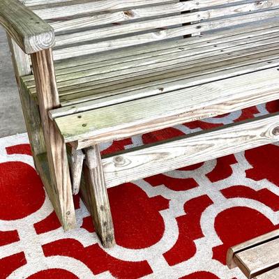 Wooden glider and table