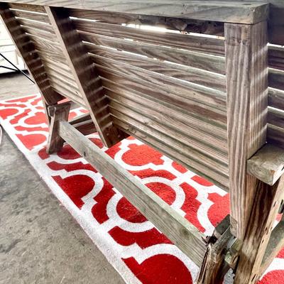 Wooden glider and table