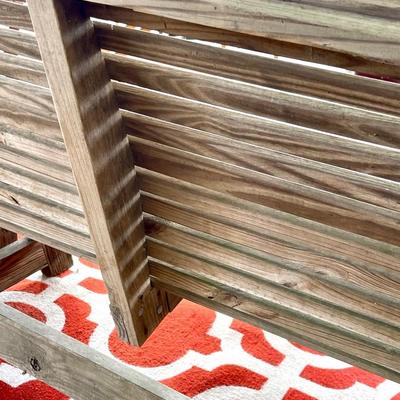 Wooden glider and table