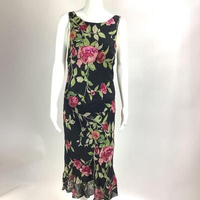 Lot 717 Nicole Miller 100% Silk Floral Dress Size 10