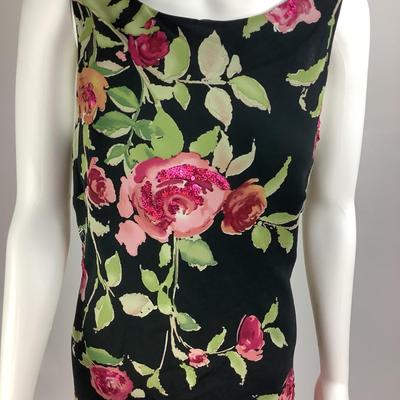 Lot 717 Nicole Miller 100% Silk Floral Dress Size 10