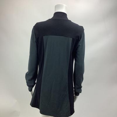 722 Lynn Richie Silver Zipper Front Jacket XS