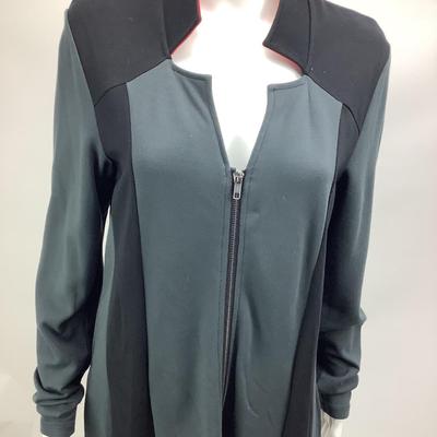 722 Lynn Richie Silver Zipper Front Jacket XS
