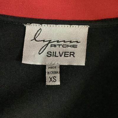 722 Lynn Richie Silver Zipper Front Jacket XS
