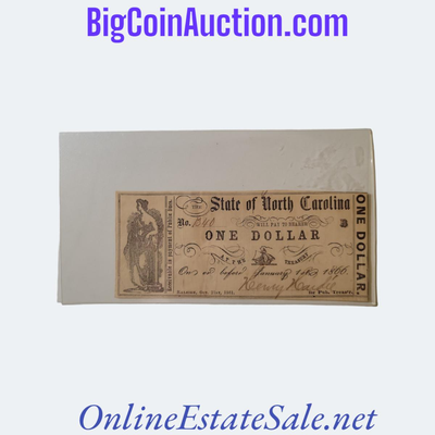 NORTH CAROLINA ONE DALLAR NOTE