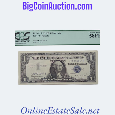 1957B $1 STAR NOTE SILVER CERTIFICATE