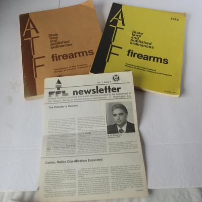 Lot 524:  Firearms Manuals and News Letter. ATF