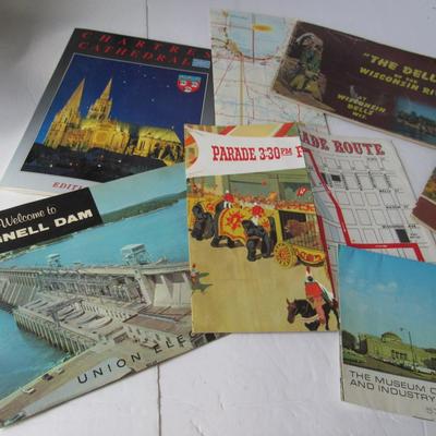 Lot 528:  Lot of Vintage Travel Pamphlets, Map