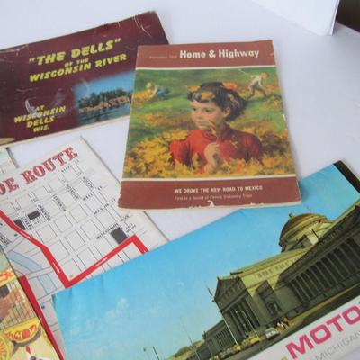 Lot 528:  Lot of Vintage Travel Pamphlets, Map
