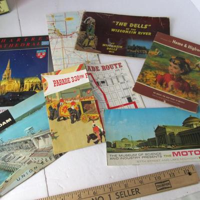 Lot 528:  Lot of Vintage Travel Pamphlets, Map