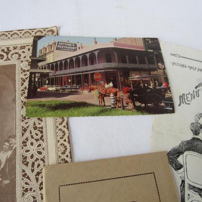 Lot 531:  Interesting Antoines Restaurant of New Orleans Vintage Menus, Etc