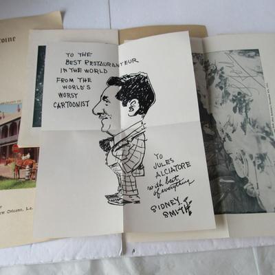 Lot 531:  Interesting Antoines Restaurant of New Orleans Vintage Menus, Etc
