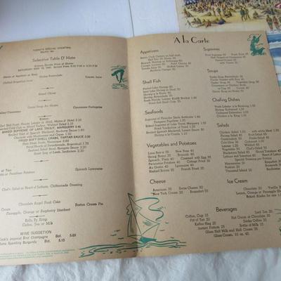 Lot 533:  Lot of Vintage Dining Menus and Misc