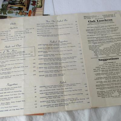 Lot 533:  Lot of Vintage Dining Menus and Misc