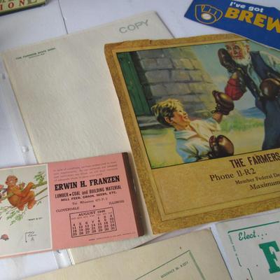 Lot 534:  Misc Paper Ephemera, Stationary From Farmer's State Bank
