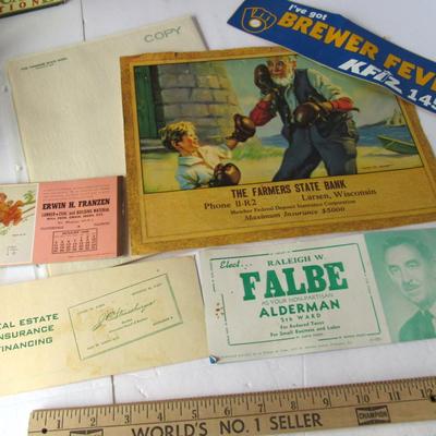 Lot 534:  Misc Paper Ephemera, Stationary From Farmer's State Bank