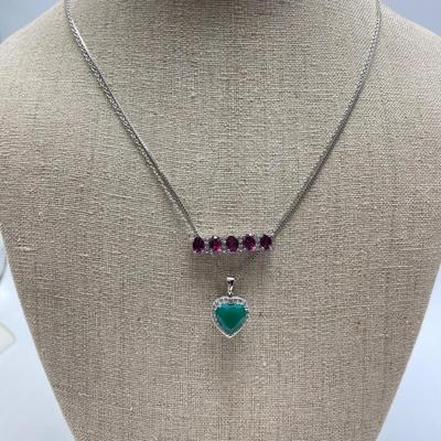 Green Onyx, Zircon & Rhodolite (B4-SS)
