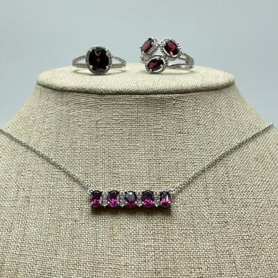 Green Onyx, Zircon & Rhodolite (B4-SS)