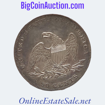 1836 REEDED EDGE 50C PIECE