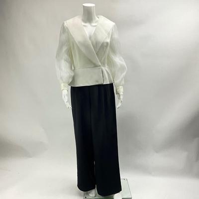 Lot 735. Alex Eve White Blouse & Carlisle Black Pants