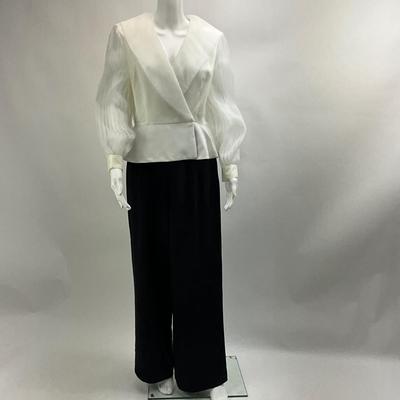 Lot 735. Alex Eve White Blouse & Carlisle Black Pants