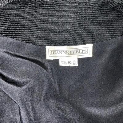 Lot 736. Geoffrey Beene Saks Fifth Avenue Black Dress & Diane Phelps Wool Coat