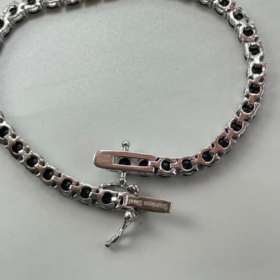 925, Garnet, Black Spinel & Marcasite (B4-SS)