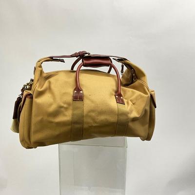 Lot 738 WATHNE Khaki Travel/Sahari Bag with Leather Handles & Strap