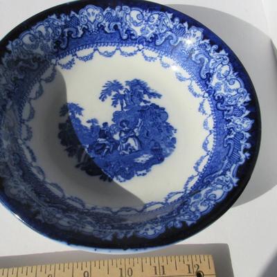 Lot 537:  Two Vintage Blue Transferware Dishes