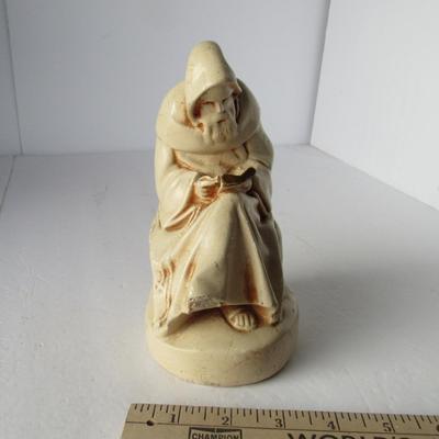 Lot 542:  Old Chalkware Monk