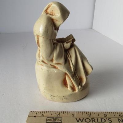 Lot 542:  Old Chalkware Monk