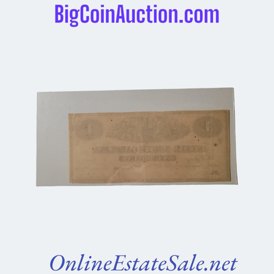 1862 NORTH CAROLINA ONE DALLAR NOTE