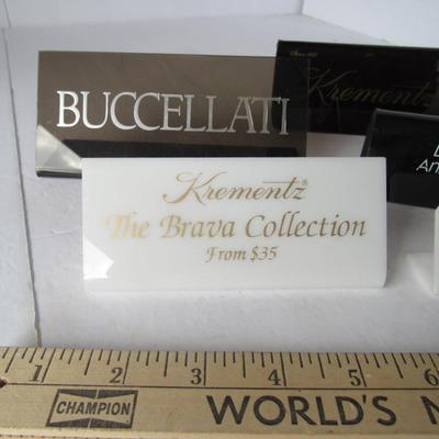 Lot 549:  Jewelry Advertizing Showcase Signs