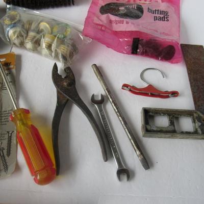 Lot 552:  Junk Drawer Lot Tools, Etc