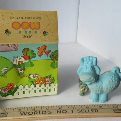 Lot 557:  Old Avon Cow Soap on a Rope