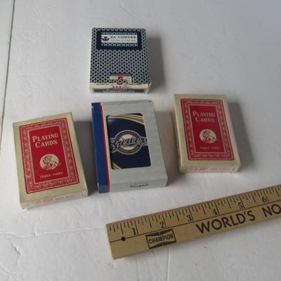 Lot 559:  4 Decks of Cards, Brewers, More