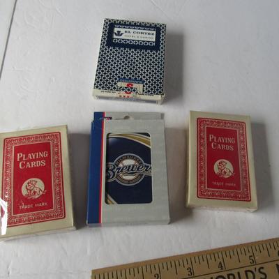 Lot 559:  4 Decks of Cards, Brewers, More