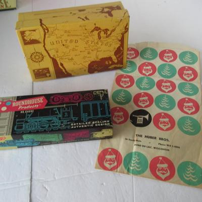 Lot 561:  2 Vintage Advertising Boxes and Christmas Bag