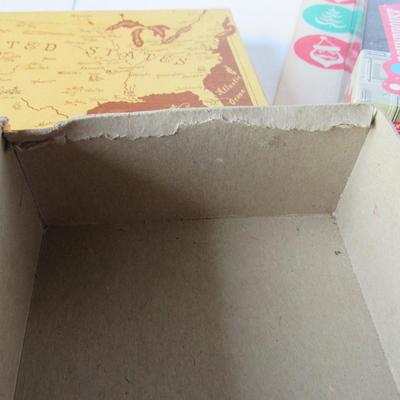 Lot 561:  2 Vintage Advertising Boxes and Christmas Bag