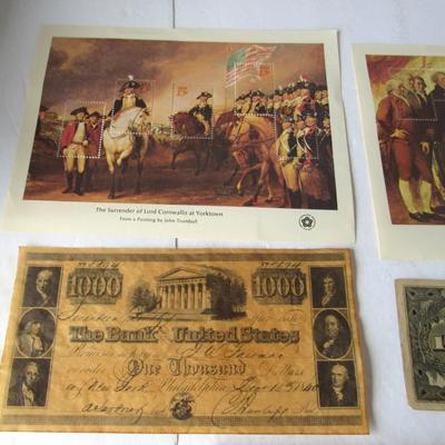 Lot 564:  Lot of Unused Postage Stamps on Images, Unopened Olympic Post Cards, Japan WWII 10 Pesos
