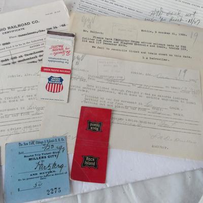 Lot 566:  Vintage Lot of Paper Railroad Ephemera