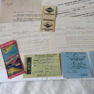 Lot 566:  Vintage Lot of Paper Railroad Ephemera