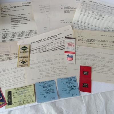 Lot 566:  Vintage Lot of Paper Railroad Ephemera