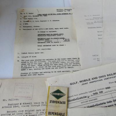 Lot 566:  Vintage Lot of Paper Railroad Ephemera
