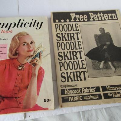 Lot 567: Misc Lot of Crafting, Sewing Stuff, Poodle Skirt Pattern