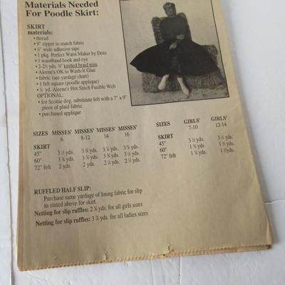 Lot 567: Misc Lot of Crafting, Sewing Stuff, Poodle Skirt Pattern