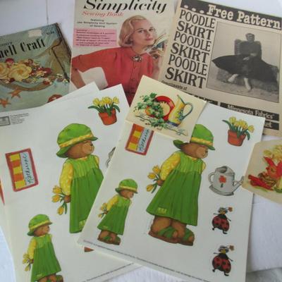 Lot 567: Misc Lot of Crafting, Sewing Stuff, Poodle Skirt Pattern