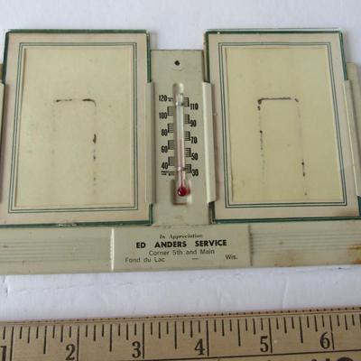 Lot 573:  Old Small Metal Frame Thermometer