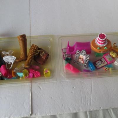 Lot 591:  Vintage and New Barbie Doll Size Toys